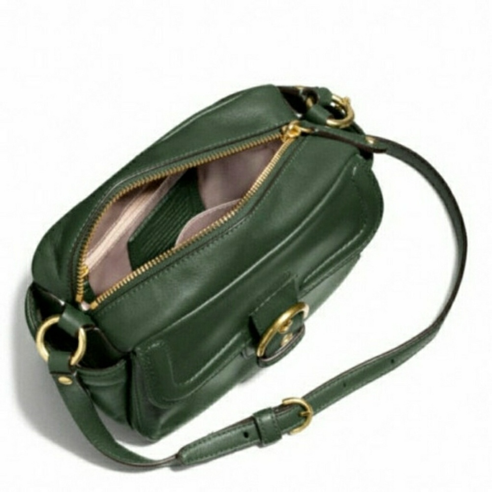 Gorgious Racing Green Coach Shoulder Bag!